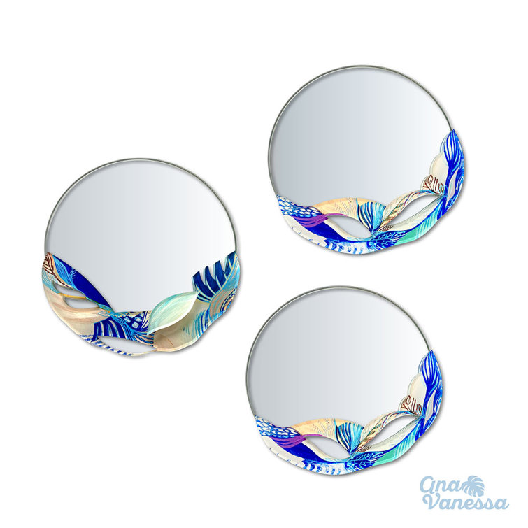 Ana Vanessa Mirrors 3 Piece Coral Reef Mirror Set Wayfair Canada